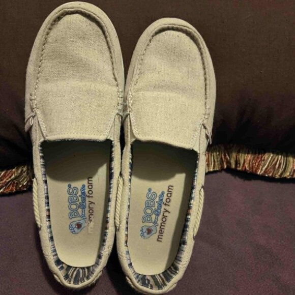 Bobs From Skechers Memory Foam Shoes Size 7.5 Mood Edge # 113986 NVMT - Picture 2 of 11